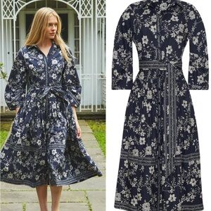 Cara Cara Raya cotton dress evening meadow mist NWT